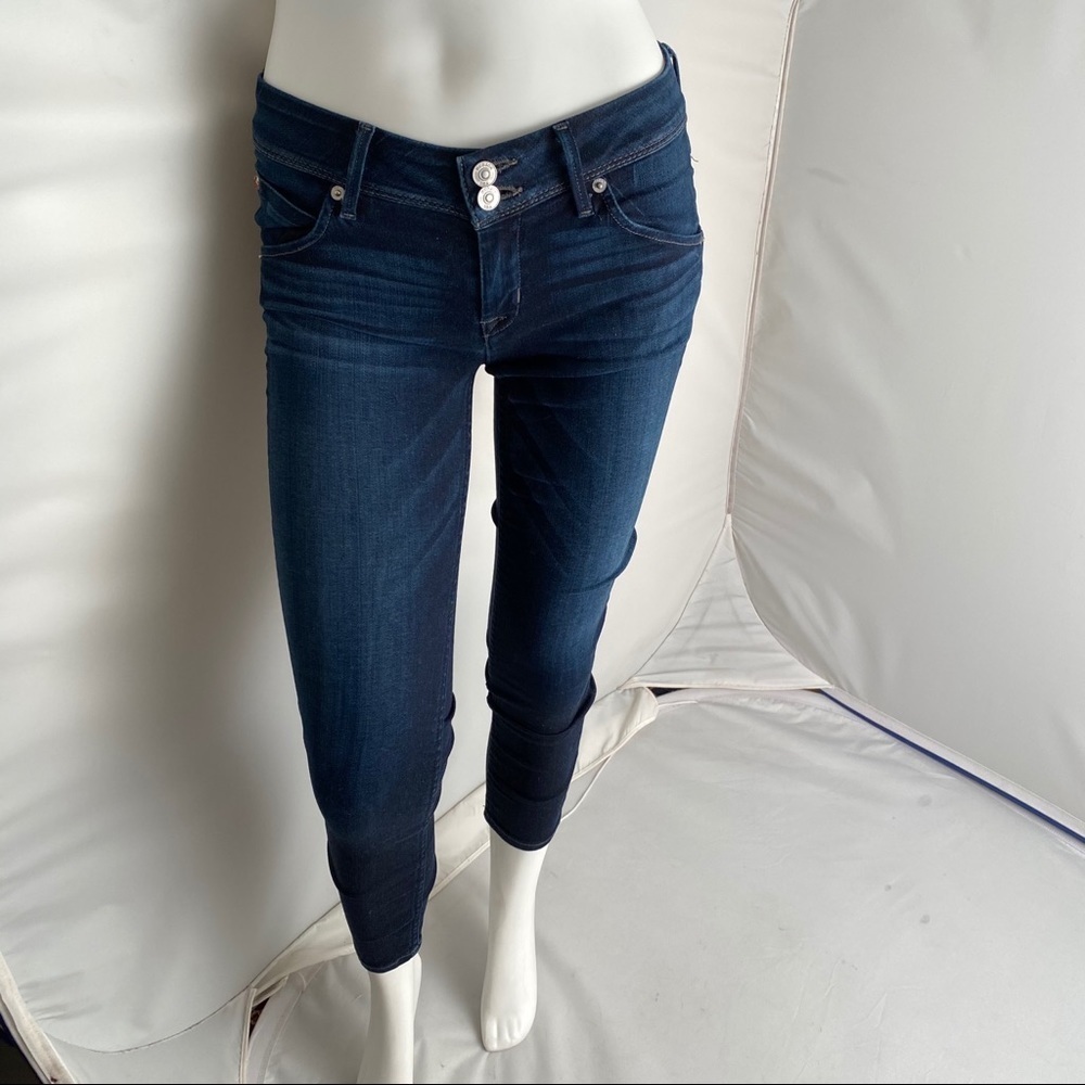 Hudson Collin flap skinny crop blue jeans 26